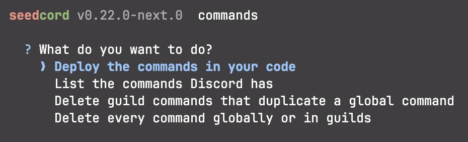 Command manager